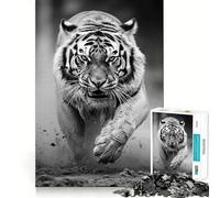Puzzle de 1000 pièces Tigres Noirs Adolescents Jeu de logique Solide Loisirs Amusants Bords Transparents Objet de Collection 50x75cm