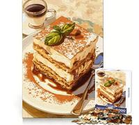 Puzzle de 1000 pièces Tiramisu et café pour Adolescents, illustrant Un Tiramisu et du café Idéal pour Un entraînement Intelligent, des Loisirs en Pleine Conscience et Un Cadeau attentionné (38x52cm)