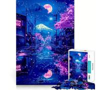 Puzzle de 1000 pièces Tokyo Anime Aesthetic Moon pour Adultes et Adolescents, Jeu Mental apaisant et Relaxant, Cadeau de qualité supérieure 38x52cm