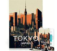 Puzzle de 1000 pièces Tokyo Japon pour Adultes, Jeu de réflexion apaisant, Bords précis, 38x52cm