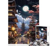 Puzzle de 1000 pièces Tokyo Moon Night pour Adolescents Jeu éducatif et interactif Idéal pour Un échange de Cadeaux Dimensions 38x52cm