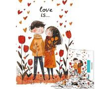 Puzzle de 1000 pièces Tomber Amoureux pour la Saint-Valentin Un Anniversaire ou Noël décoration Murale Jouet éducatif pour Les Enfants de 14 Ans et Plus (38x26cm)