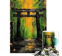 Puzzle de 1000 pièces Torii Gate Green Poison pour Adolescents Un Moment de Partage en Famille Un Cadeau Unique pour Un Anniversaire ou Noël (50x75cm)