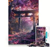 Puzzle de 1000 pièces Torii Gate, Sakura Japonais, Adolescents, Jouet de logique Robuste, Loisirs Amusants, Bords Nets, Objet de Collection 50x75cm