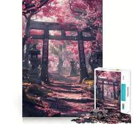 Puzzle de 1000 pièces Torii Gate, Sakura Japonais, Adolescents, Jouet de logique Robuste, Loisirs Amusants, Bords Nets, Objet de Collection 50x75cm
