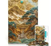 Puzzle de 1000 pièces Torii Gate Sunset pour Adolescents, défi cérébral, Jeu de détente, découpe précise, œuvre d'art 38x26cm
