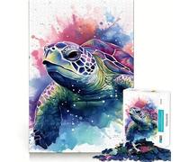 Puzzle de 1000 pièces Tortue Marine pour Adultes Jeu de réflexion et de Loisirs Découpe Fine pour Noël (50x75cm)