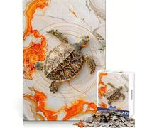 Puzzle de 1000 pièces Tortue sur Bille pour Adultes, activité de Loisirs et de réflexion logique, découpe soignée, Cadeau d'anniversaire (50x75cm)