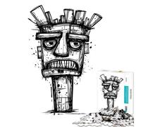 Puzzle de 1000 pièces Totem en colère Jeu éducatif et ludique Idéal pour Passer Le Temps à la Maison Cadeau d'anniversaire (Dimensions 75x50cm)