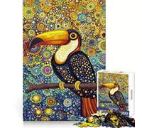 Puzzle de 1000 pièces Toucan dans Une Jungle Lumineuse pour Adolescents, idéal pour développer la réflexion et Passer du Temps de Loisirs Finitions impeccables Cadeau attentionné 50x75cm
