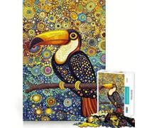 Puzzle de 1000 pièces Toucan dans Une Jungle Lumineuse pour Adolescents, idéal pour développer la réflexion et Passer du Temps de Loisirs Finitions impeccables Cadeau attentionné 50x75cm