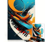 Puzzle de 1000 pièces Touches de Piano (50x75cm) Art Abstrait Jouet Intelligent pour la Maison Idéal pour Les Enfants Motifs de Noël