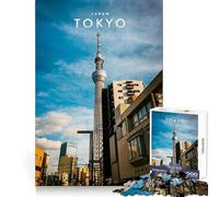 Puzzle de 1000 pièces Tour de Tokyo, Japon, pour Adolescents Pratique de la logique, Plaisir Facile, Bords Nets, Cadeau Symbolique (38x26cm)