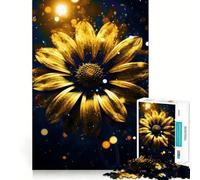 Puzzle de 1000 pièces Tournesol Cosmique Or néon pour Adultes et Adolescents, idéal pour développer la réflexion, Groupe de Jeu, Cadeau élégant et précis (38x52cm)