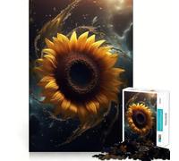 Puzzle de 1000 pièces Tournesol, Trou Noir et Espace pour Adolescents, idéal pour se Souvenir des dernières Tendances, s'améliorer, apaiser l'esprit, et créer Une œuvre d'art de Collection 38x26cm