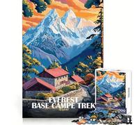 Puzzle de 1000 pièces Trek du Camp de Base de l'Everest au Népal Jeu d'art et de réflexion Idéal pour se détendre et s'amuser Pendant Un Anniversaire (38x52cm)