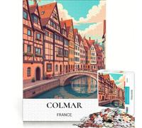 Puzzle de 1000 pièces « Trésors cachés de Colmar », Jeu Impossible, découpe de précision, avec des pièces de Formes aléatoires Parfaitement emboîtables 38x52cm