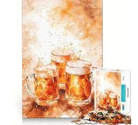 Puzzle de 1000 pièces Triple Bière Bonanza, Ajustement Parfait, Art, Stimulant Le Cerveau, Jeu de Repos, Décoration Murale de Noël (38x26cm)