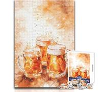 Puzzle de 1000 pièces - Triple Bière Bonanza - Un Jeu de Puzzle de précision et de détente pour des Moments de détente Dimensions 38x52cm