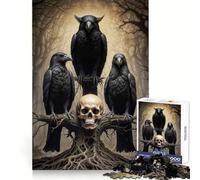 Puzzle de 1000 pièces Trois Corbeaux pour Adolescents, Jeu de réflexion et de complicité, découpe de précision, pièce de Collection 38x52cm