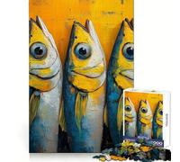 Puzzle de 1000 pièces Trois Poissons pour Adolescents, Jouet de réflexion Simple et Amusant, découpe précise, Cadeau du Père Noël 38x26cm