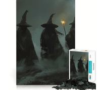 Puzzle de 1000 pièces Trois sorcières d'halloween pour Adolescents, Jeu de logique, Passe-Temps à la Maison, découpe précise, Cadeau pour Les fêtes 50x75cm