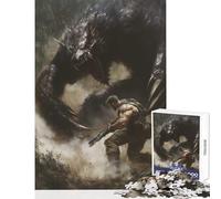 Puzzle de 1000 pièces « Tueur de bêtes » Jeu Anti-Stress Cadeau d'anniversaire Jeu éducatif avec Poster et fiche de Questions Assortis (50x75cm)