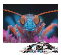 Puzzle de 1000 pièces « Un Insecte illuminé par Une lumière néon » pour Adultes et Enfants. Jeu éducatif en Papier. Idée Cadeau de Noël. 38 x 26 cm / 1000 pièces