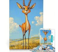 Puzzle de 1000 pièces Une Gazelle, Jeu Pratique, Interaction Parent-Enfant, Collection d'artistes, Beaux-Arts 38x52cm