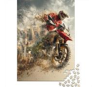 Puzzle De 1000 Pièces Urban Adventure Motorcycle Puzzle Adulte Jeu Familial Décoration Parfaite Cadeaux Uniques d'anniversaire Et De Noël 70x50cm/1000pcs