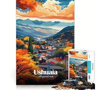Puzzle de 1000 pièces Ushuaia, Argentine, Paysage pittoresque, Bords Lisses, Jeu de Concentration Amusant, Moment de détente, Cadeau d'anniversaire (38x26cm)