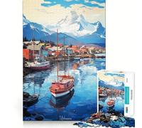 Puzzle de 1000 pièces USHUAIA Peinture à l'huile pour Adultes,Jeu de mémoire,Assemblage précis sans espaces,activité apaisante pour Une Pause mentale (38x26cm)