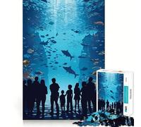 Puzzle de 1000 pièces Vacances à l'aquarium Jeu de Construction Focus Assemblage sûr et précis Jouet de Divertissement d'intérieur pour Les Vacances (38x26cm)