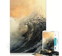 Puzzle de 1000 pièces Vagues déferlantes pour Adultes, idéal pour stimuler Le Cerveau, se détendre et s'amuser ; Cadeau Parfait pour Les fêtes (38x26cm)