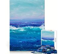 Puzzle de 1000 pièces Vagues océaniques (38x26cm) Jeu de réflexion Abstrait pour Adolescents pour s'amuser à la Maison Découpe Nette