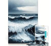 Puzzle de 1000 pièces Vagues océaniques pour Adolescents, Puzzle Stimulant et apaisant, Cadeau de qualité supérieure (38x26cm)