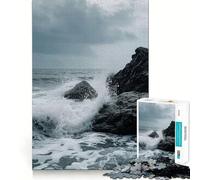 Puzzle de 1000 pièces Vagues Océaniques pour Adultes Améliore la mémoire et Le Plaisir de Jouer Ensemble Bords précis Cadeau saisonnier (50x75cm)