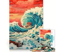 Puzzle de 1000 pièces Vagues océaniques pour Adultes, Jeu Intelligent et Amusant à Assembler Ensemble, Cadeau de Saison (50x75cm)