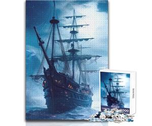 Puzzle de 1000 pièces Vaisseau fantôme dans la mer gelée pour adolescents:un jeu amusant et stimulant pour l’apprentissage et la réflexion Idéal comme cadeau original et attentionné Dimensions:38x26cm