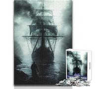Puzzle de 1000 pièces Vaisseau fantôme dans Le Brouillard pour Adolescents:Un Jeu d'apprentissage ludique et cognitif, Une idée Cadeau Originale et attentionnée Dimensions:50x75 cm