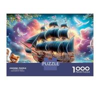 Puzzle de 1000 pièces « Vaisseau fantôme » - Jeu éducatif pour Adultes - Décoration intérieure - Niveau de difficulté élevé - Cadeau d'anniversaire Stimulant - 52 x 38 cm / 1000 pièces
