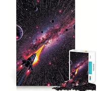 Puzzle de 1000 pièces Vaisseau Spatial dans la Galaxie pour Adolescents Jeu de logique, Passe-Temps Calme, découpe précise, Cadeau Exquis 50x75cm