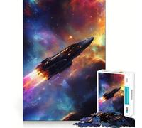 Puzzle de 1000 pièces Vaisseau Spatial dans Une nébuleuse pour Adolescents, Jeu de réflexion, Plaisir partagé, Bords précis, pour Les vœux du Père Noël 38x26cm
