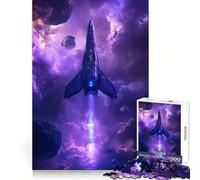 Puzzle de 1000 pièces Vaisseau Spatial dans Une nébuleuse pour Adolescents Jeu Intelligent pour Partager des Moments de complicité Découpe précise Pièce de Collection Artistique 38x26cm
