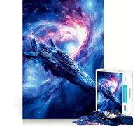 Puzzle de 1000 pièces Vaisseau Spatial dans Une nébuleuse pour Adultes et Adolescents, Jeu cognitif, Loisirs et Amusement, Motif à Assembler, Cadeau Festif 50x75cm