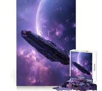 Puzzle de 1000 pièces Vaisseau Spatial dans Une nébuleuse Violette pour Adolescents, Jeu de réflexion Amusant et décontracté, Design élégant, Cadeau 38x26cm