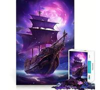 Puzzle de 1000 pièces Vaisseau Spatial Galactique pour Adultes et Adolescents, Jeu Mental apaisant et Relaxant, Cadeau de qualité supérieure 38x52cm