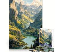 Puzzle de 1000 pièces Vale of The River Sanctuary pour Adolescents : Stimulation cérébrale, évasion paisible, Assemblage Solide, Joyeux Noël (38x52cm)