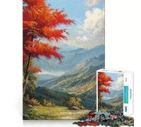 Puzzle de 1000 pièces Vallée d'automne Jeu d'assemblage Facile et Amusant pour stimuler Le Cerveau,se détendre et Passer Un Bon Moment,Cadeau d'anniversaire Original (50x75cm)
