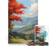 Puzzle de 1000 pièces Vallée d'automne Jeu d'assemblage Facile et Stimulant pour Le Cerveau,idéal pour se détendre et s'amuser,Cadeau d'anniversaire Amusant (38x26cm)
